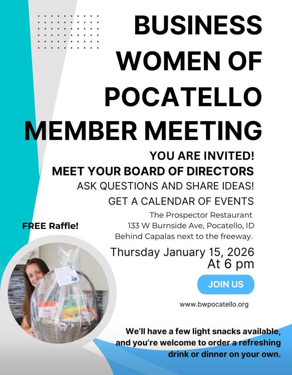 January General Meeting Flyer