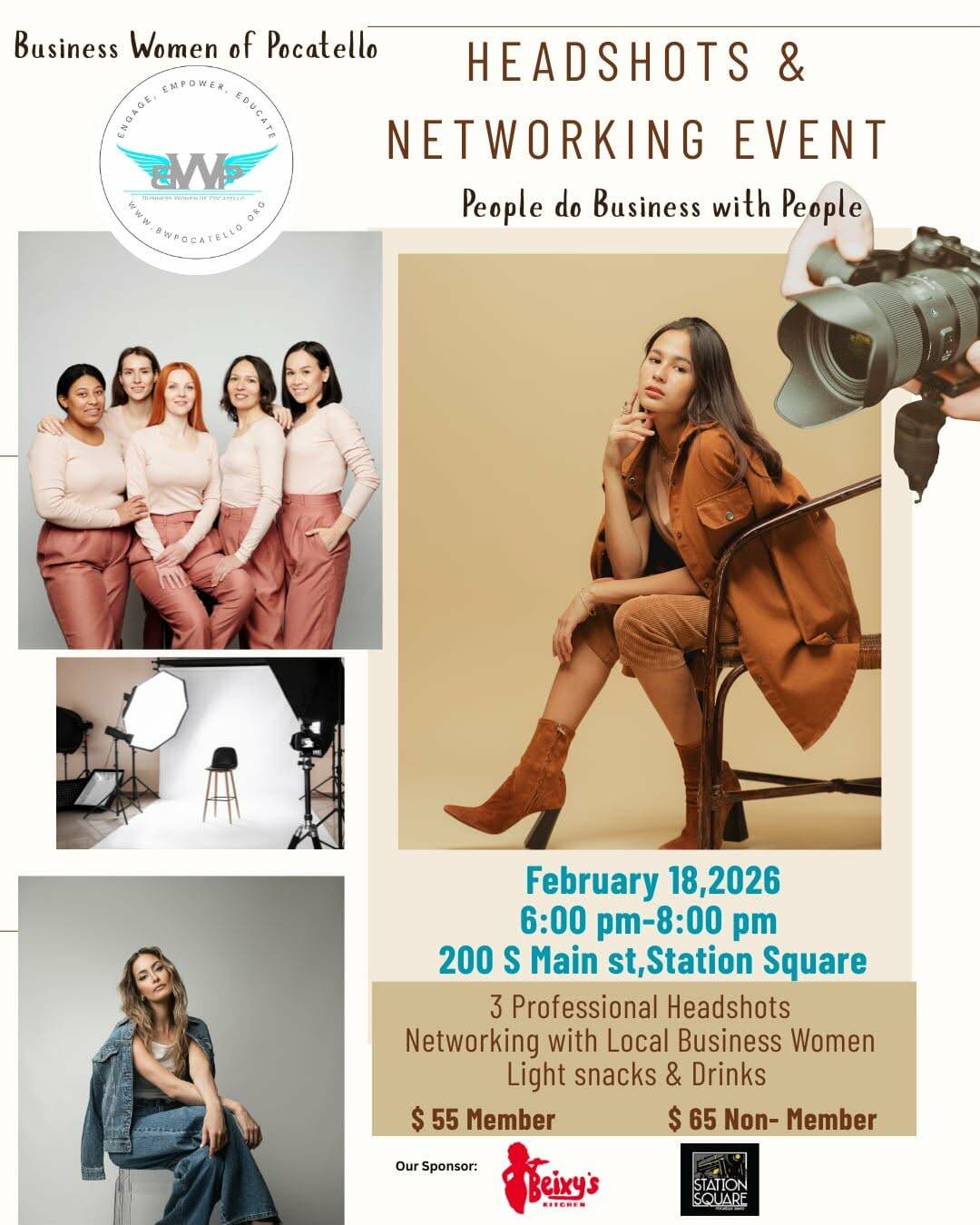 Headshots and Networking Event Flyer
